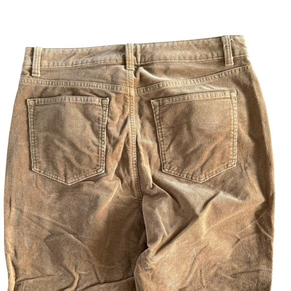 Talbot Women's Petite Corduroy Straight Leg Pants - Curvy Fit Carmel Brown - 8P - Picture 5 of 7